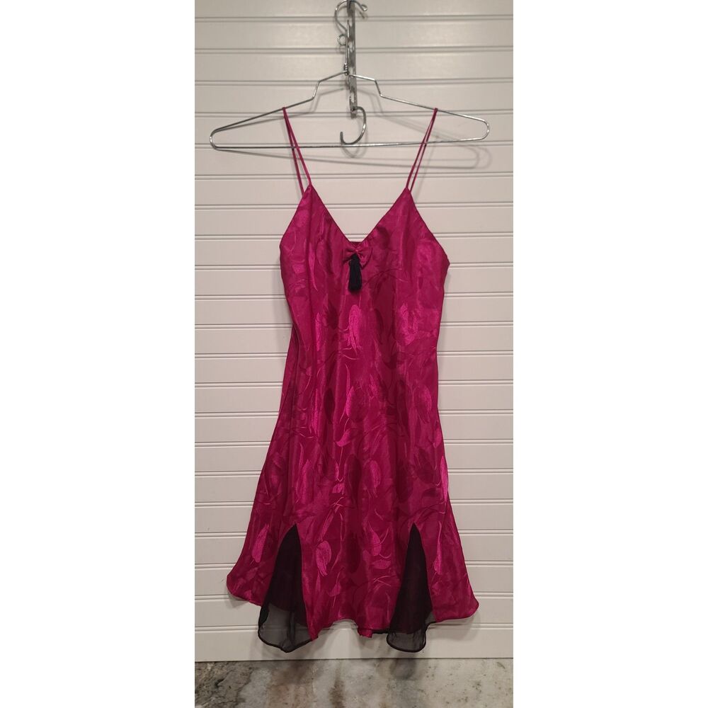 Victoria's Secret Vintage Magenta Floral Chemise Size S